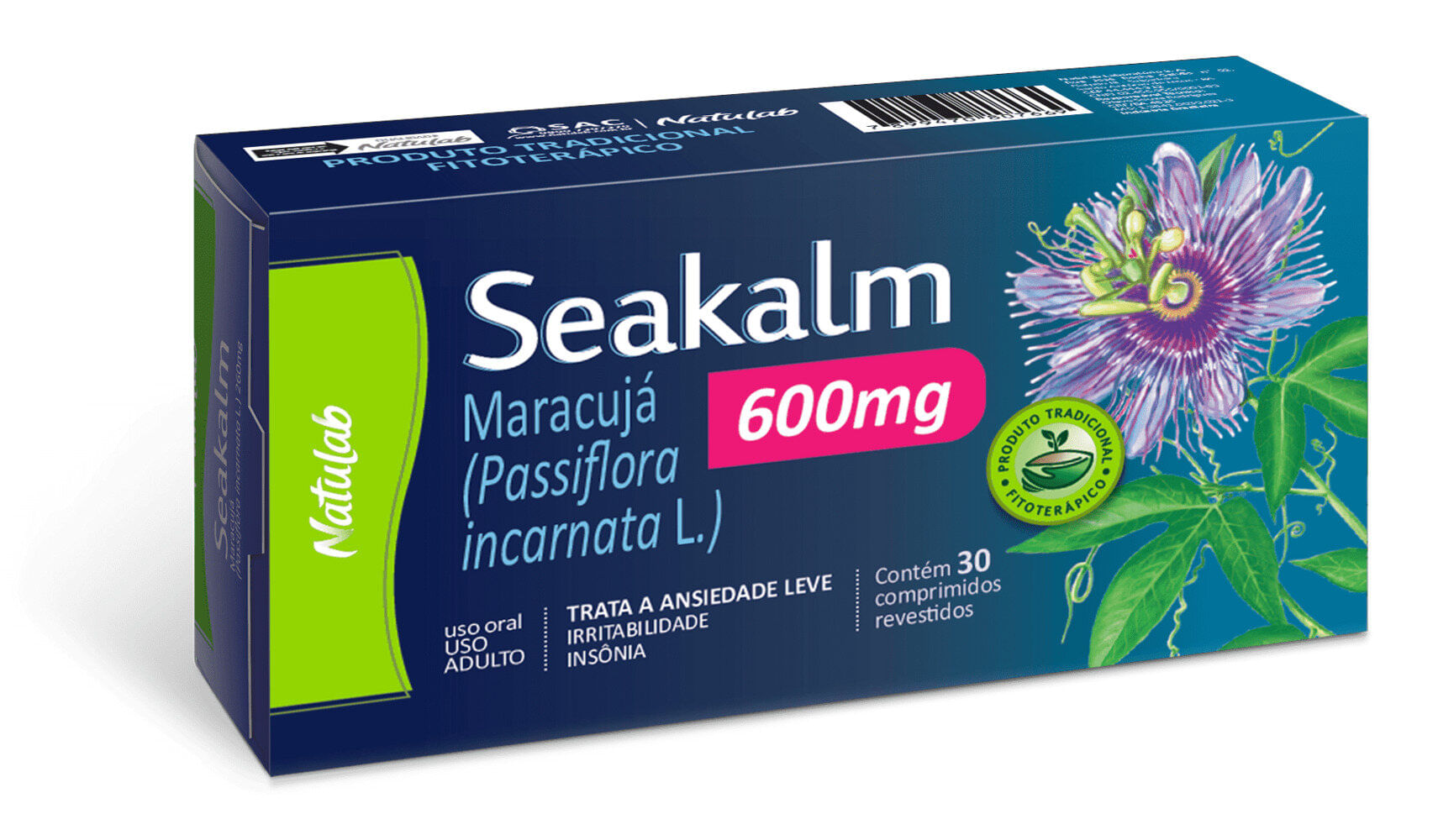 Seakalm 600mg 30 Comprimidos Revestidos