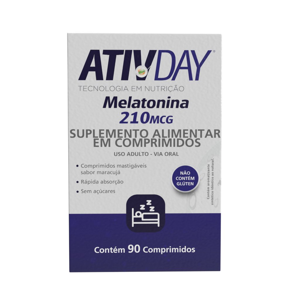 Suplemento Alimentar Ativday Melatonina 90 Comprimidos
