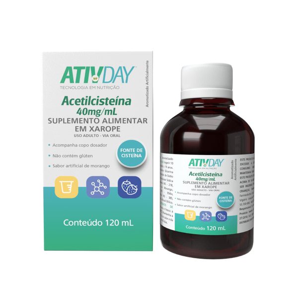 Xarope Acetilcisteína 40mg Ativday 120ml