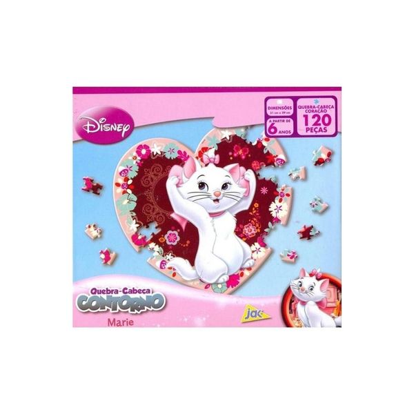 Brinquedo Quebra Cabeça Marie Com 120 Peças