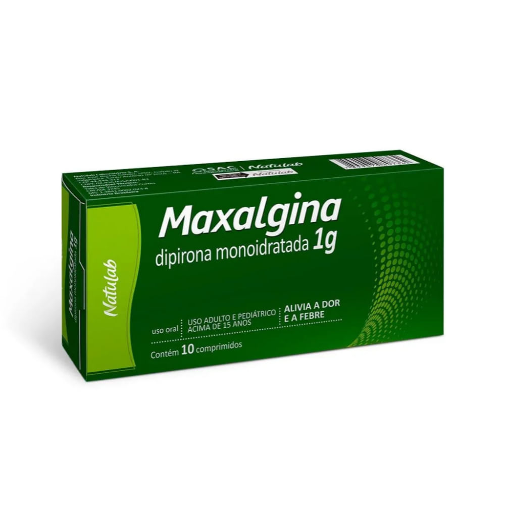 Maxalgina 1g 10 Comprimidos Simples