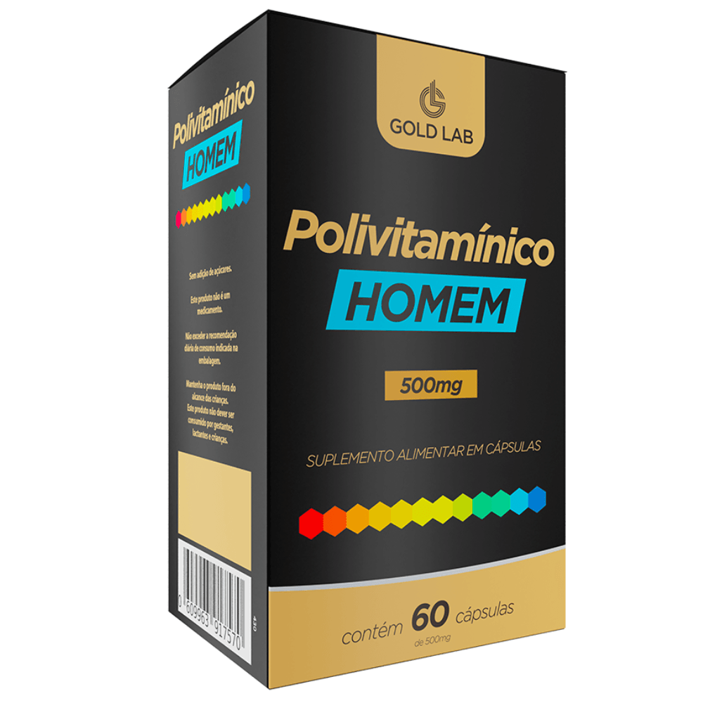 Polivitamínico Homem C/60 Cápsulas - Gold Lab