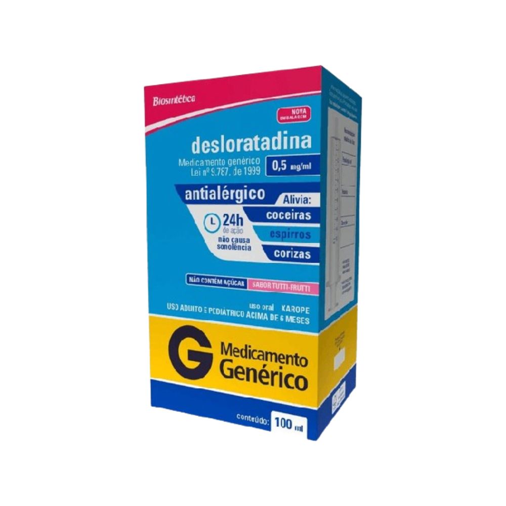 Desloratadina 0,5mg/ml Xarope 100ml Genérico Achê
