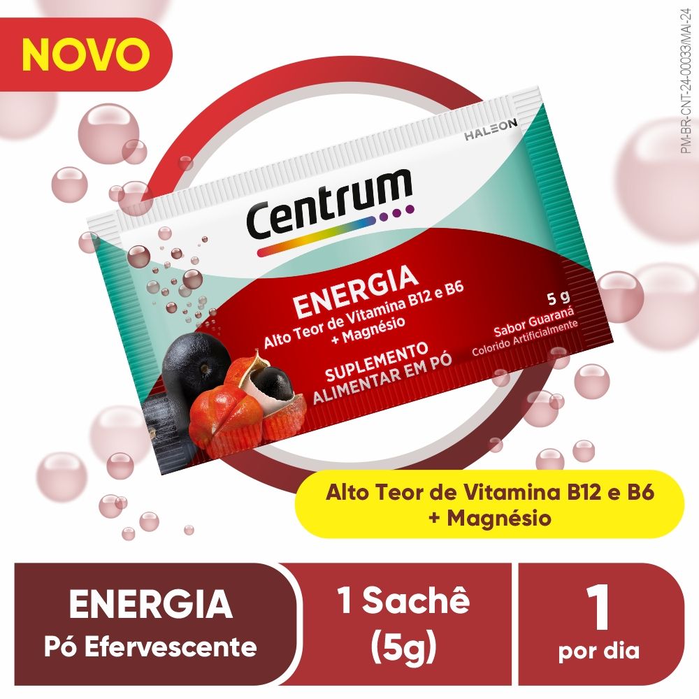 Centrum Energia 5g Sabor Guaraná Pó Efervescente 1 Envelope