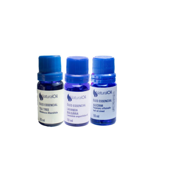 Kit Essencial - Lavanda, Alecrim e Tea Tree