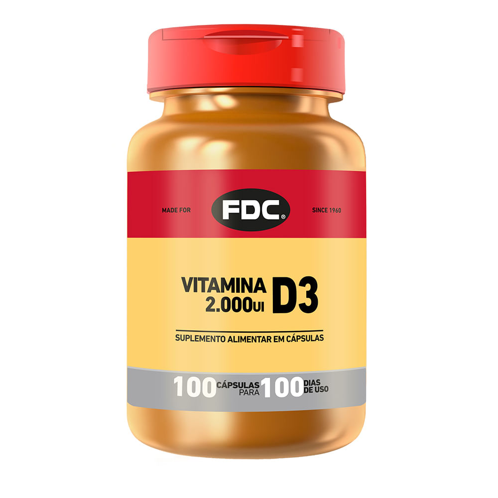 Vitamina D3 2000UI 100 Cápsulas FDC
