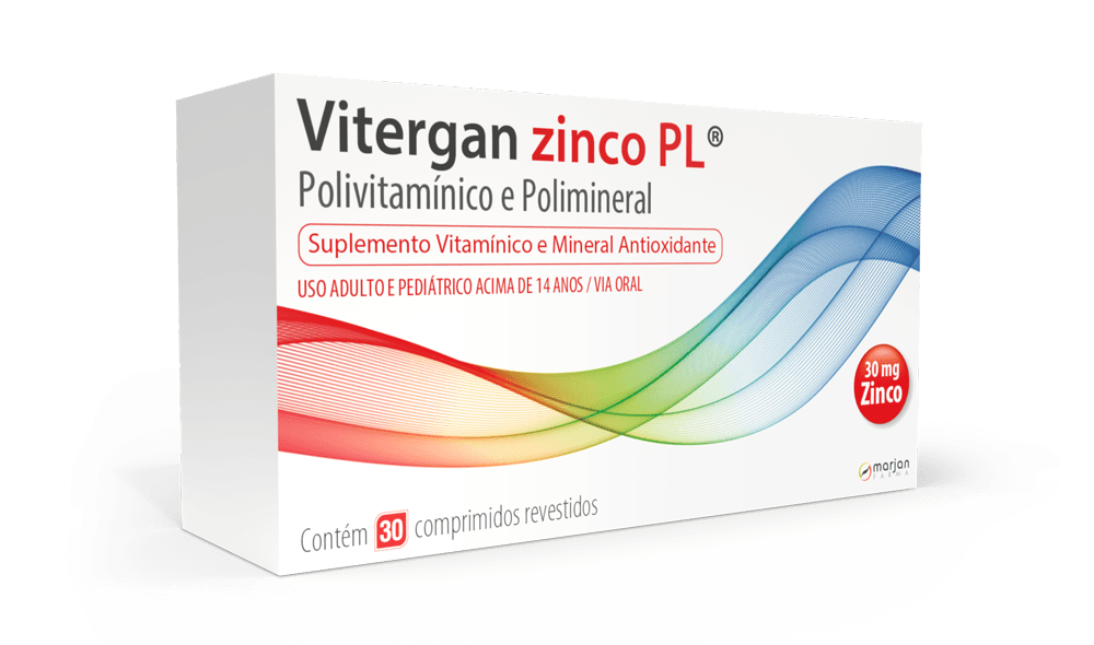 Vitergan Zinco Plus 30 Comprimidos Revestidos