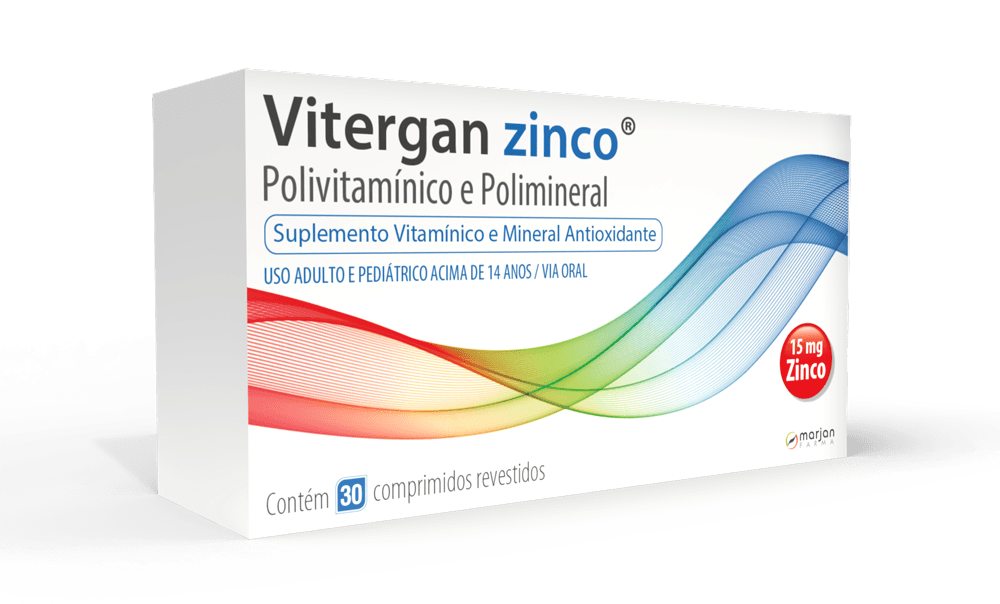 Vitergan Zinco 30 Comprimidos Revestidos