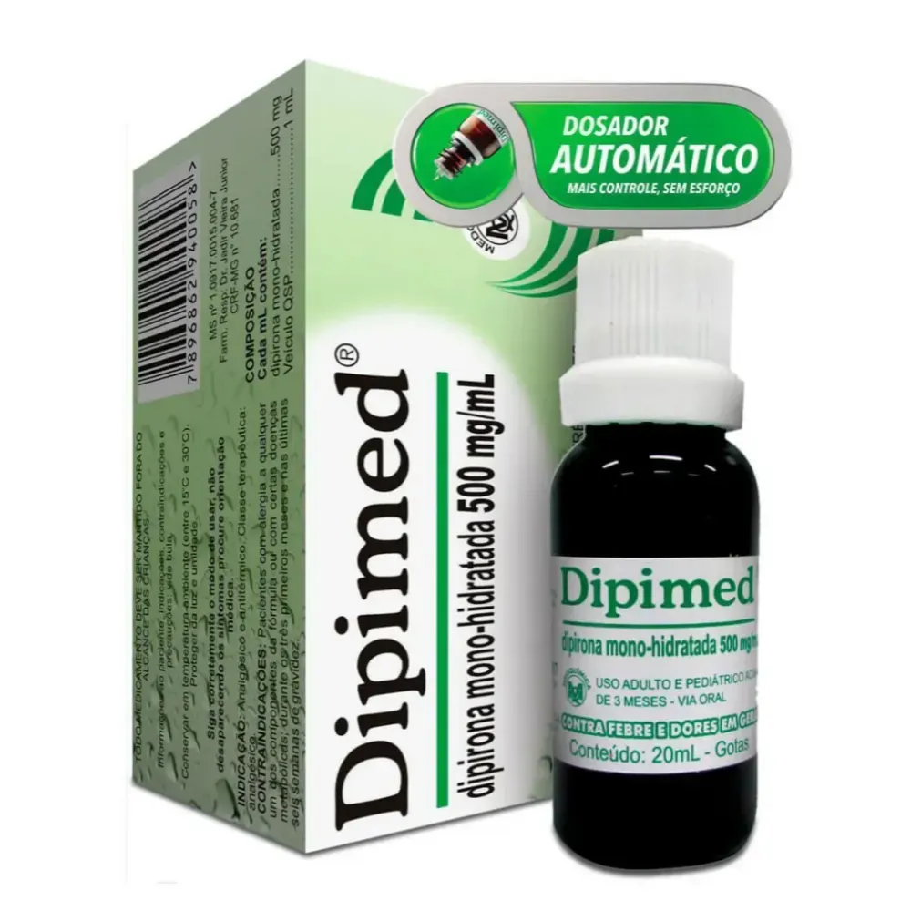 Dipimed 500mg/ml Solução Oral Gotas 20ml