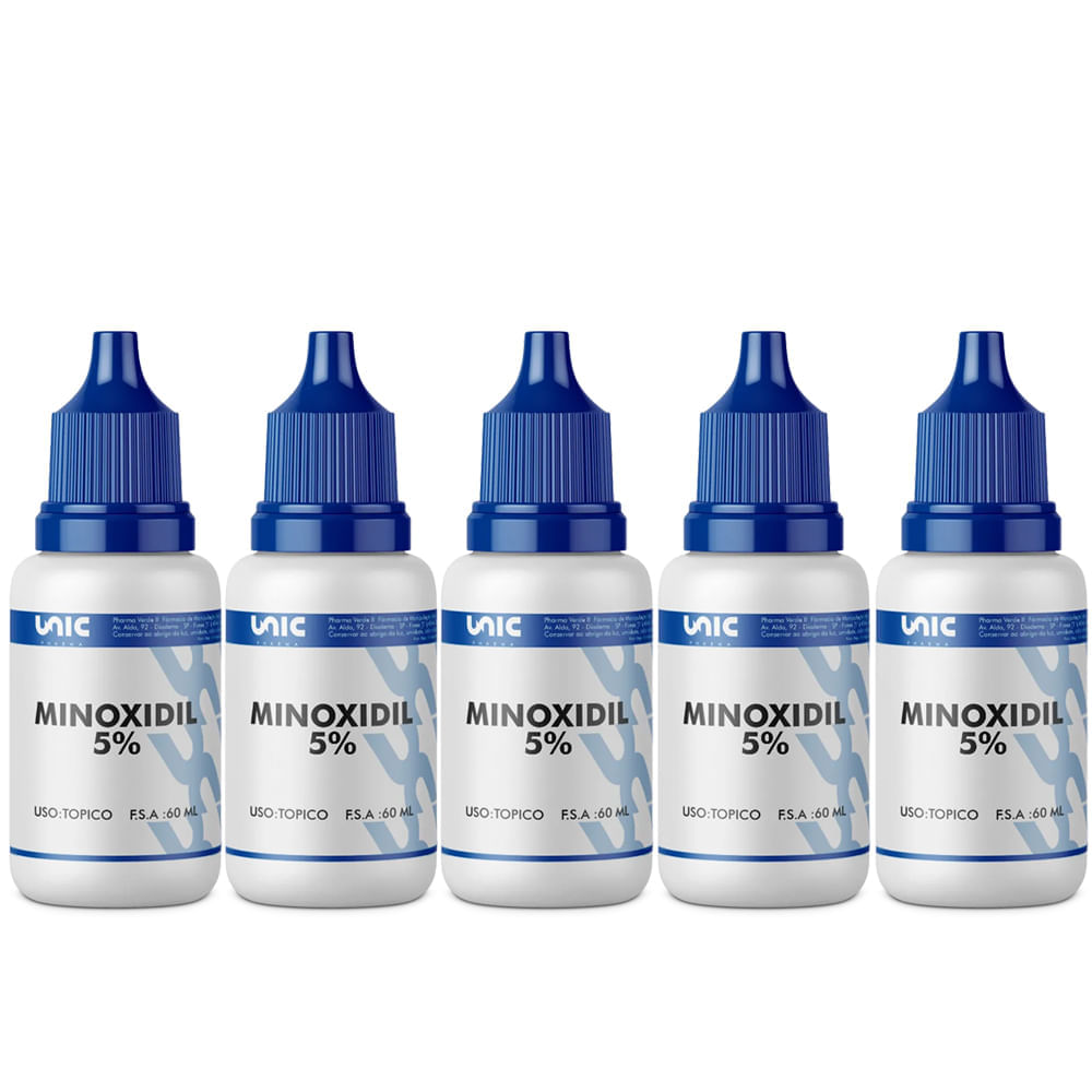 Kit com 5 Frascos de Minoxidil 60ml